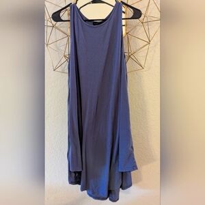 XXL Blue/purple Sleeveless Swing T-Shirt dress with pockets!